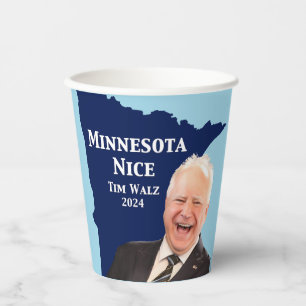 Minnesota Nice Tim Walz Paper Cups