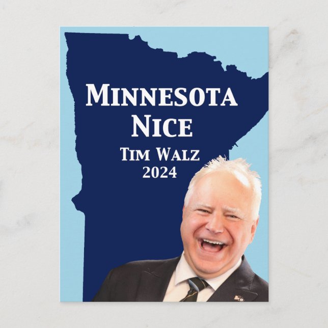 Minnesota Nice Tim Walz Postcard (Front)