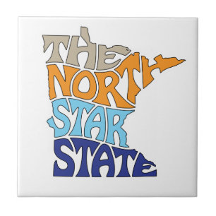 Minnesota Nickname Word Art Ceramic Tile