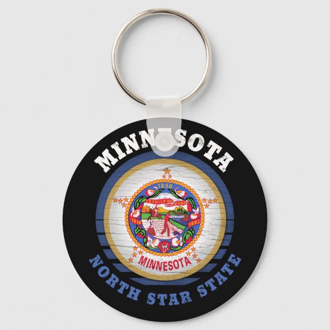 MINNESOTA NORTH STAR STATE FLAG KEY RING (Front)