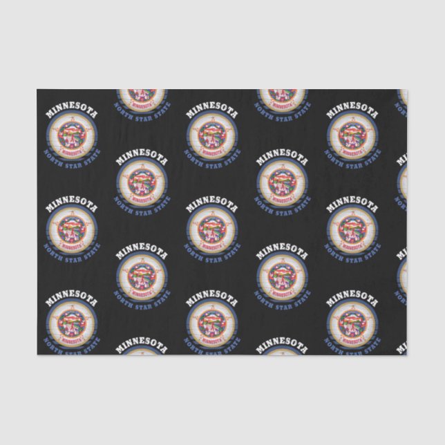 MINNESOTA NORTH STAR STATE FLAG TISSUE PAPER (Front)