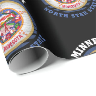 MINNESOTA NORTH STAR STATE FLAG WRAPPING PAPER