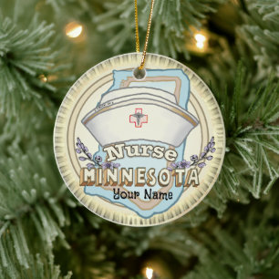 Minnesota Nurse  Ceramic Ornament