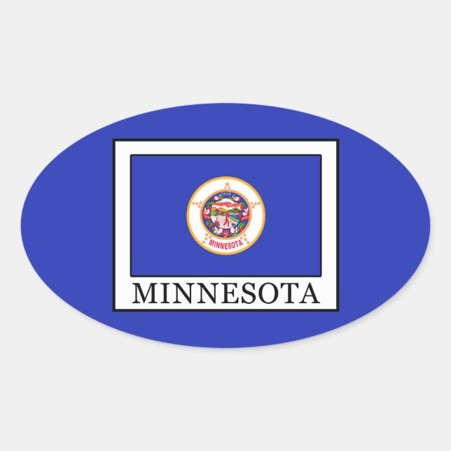 Minnesota Oval Sticker (Front)