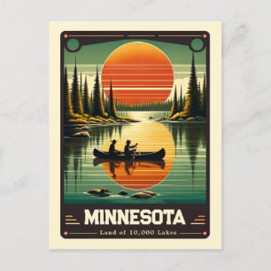 Minnesota   Patriotic Spirit Vintage Postcard