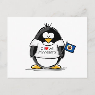 Minnesota penguin postcard