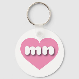 Minnesota pink heart - I love mn Key Ring