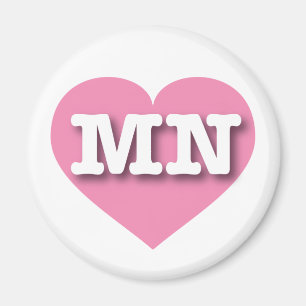 Minnesota Pink Heart - I love MN Magnet