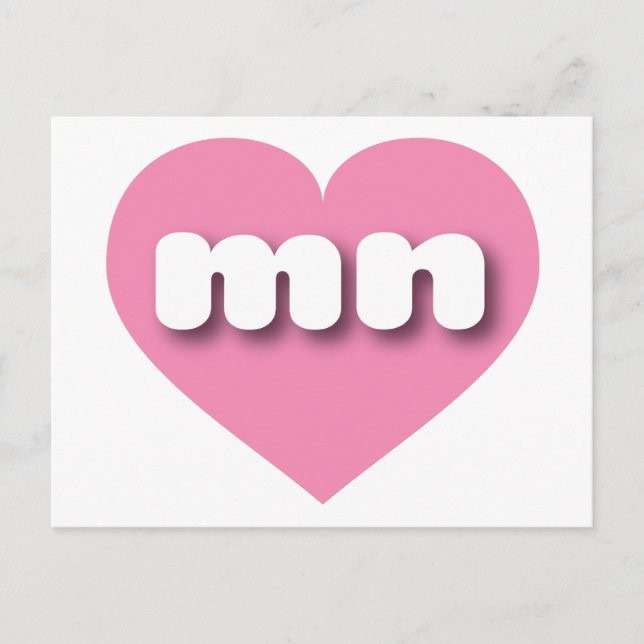 Minnesota pink heart - I love mn Postcard (Front)