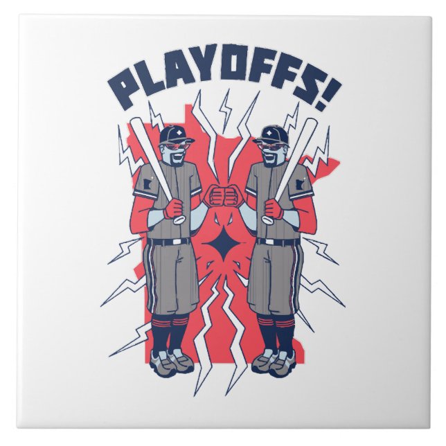 Minnesota Playoff Baseball Ceramic Tile (Front)