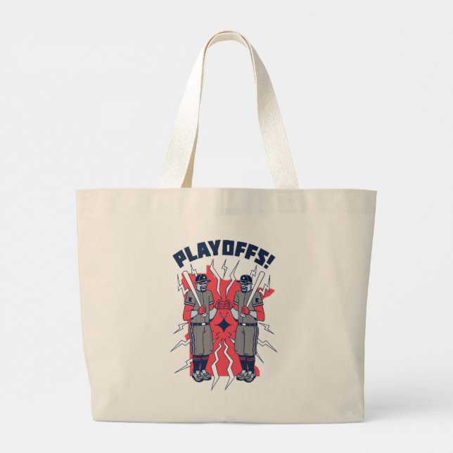 Minnesota Playoff Baseball Large Tote Bag (Back)