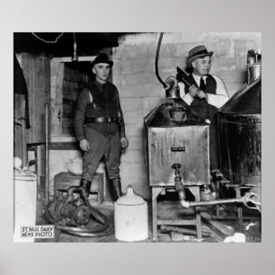 MINNESOTA PROHIBITION MOONSHINE BUST POSTER