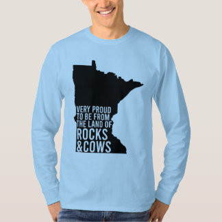 Minnesota Proud Rocks and Cows Funny T-Shirt
