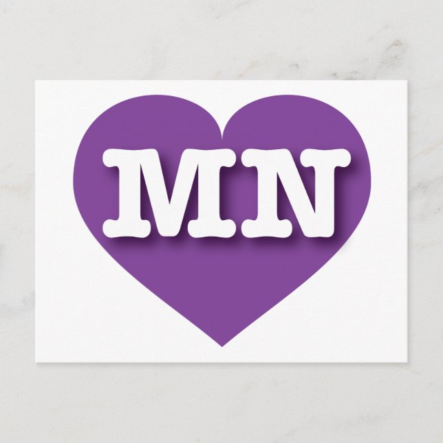 MInnesota Purple Heart - I love MN Postcard (Front)