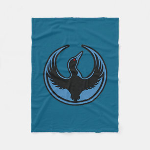 Minnesota rebel loon alliance symbol mn fleece blanket