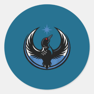 Minnesota Rebel Loon Mn State Classic Round Sticker