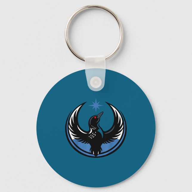 Minnesota Rebel Loon Mn State Key Ring (Front)