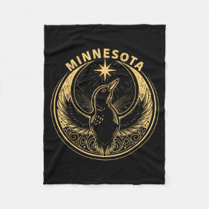 Minnesota rebel loon new mn state flag fleece blanket