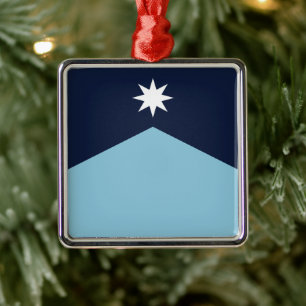 Minnesota Rebel New State Flag Metal Ornament