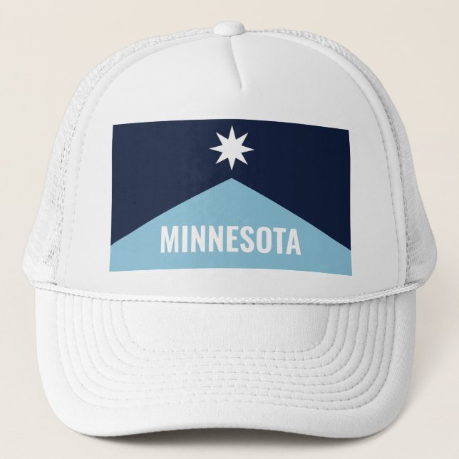 Minnesota Rebel New State Flag Trucker Hat (Front)