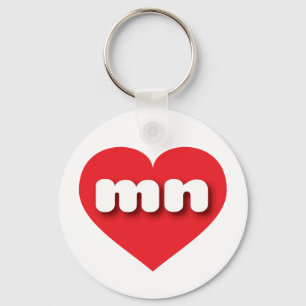 Minnesota red heart - I love mn Key Ring