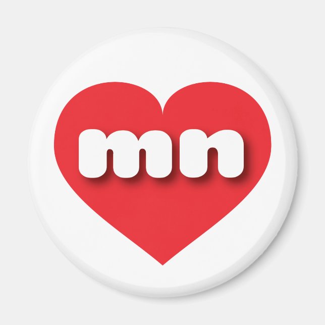 Minnesota red heart - I love mn Magnet (Front)
