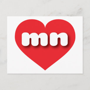 Minnesota red heart - I love mn Postcard