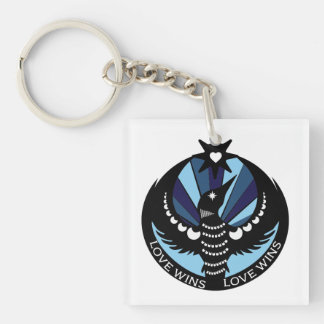 Minnesota Resistance Loon Design button Key Ring
