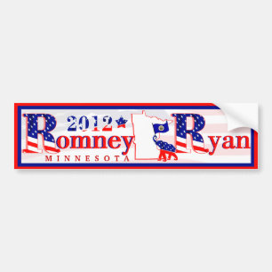 Minnesota Romney and Ryan 2012 Bumper Sticker 3