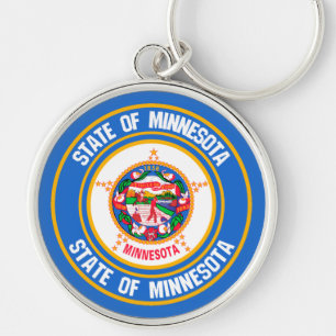 Minnesota Round Emblem Key Ring