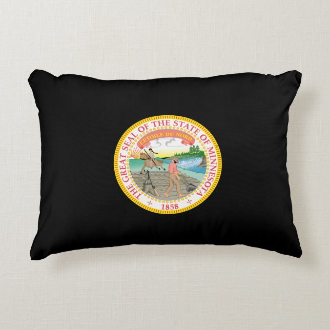 Minnesota seal, American state seal Decorative Cushion (Front)