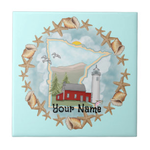 Minnesota Shells Lighthouse  Tile