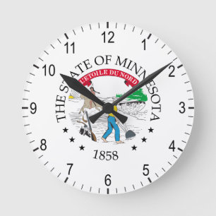 Minnesota sign round clock