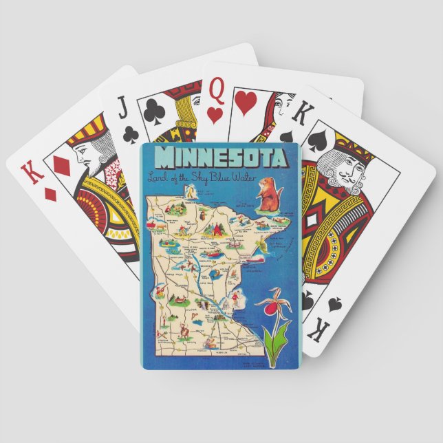 Minnesota Sky Blue Water Playing Cards (Back)
