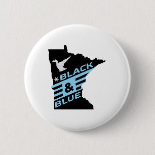 Minnesota Soccer Loon Black And Blue 6 Cm Round Badge