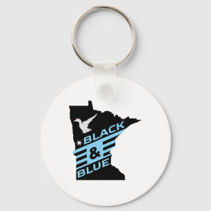 Minnesota Soccer Loon Black And Blue  Key Ring