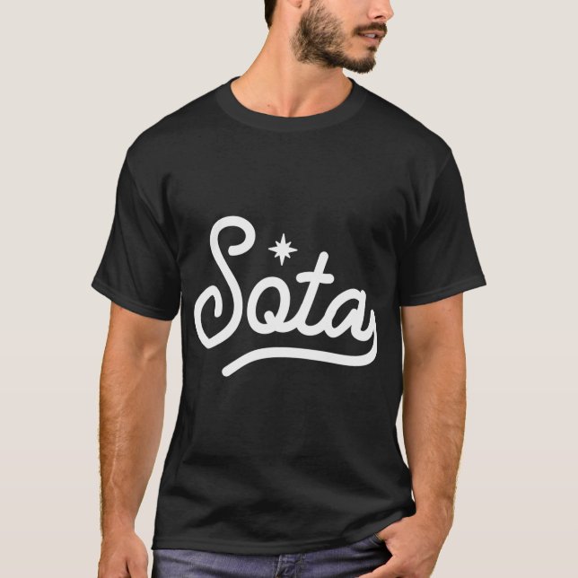 Minnesota Sota Script North Star State T-Shirt (Front)