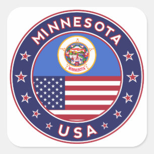 Minnesota  square sticker