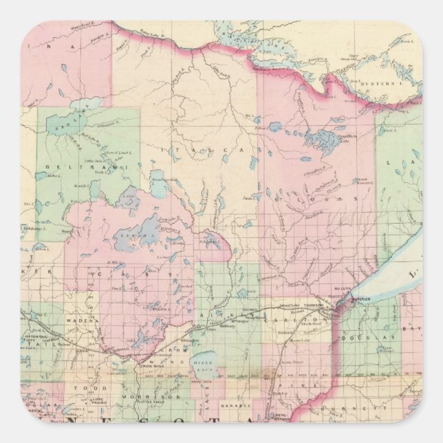 Minnesota Square Sticker (Front)
