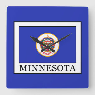 Minnesota Square Wall Clock