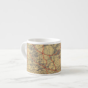 Minnesota standard map espresso cup