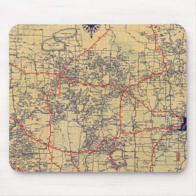 Minnesota standard map mouse pad (Front)