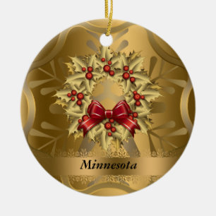 Minnesota State Christmas Ornament