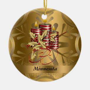 Minnesota State Christmas Ornament