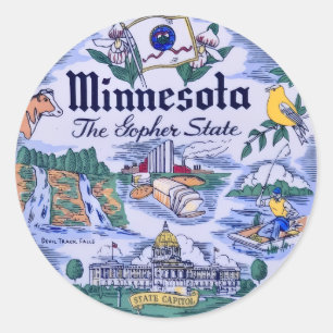 Minnesota State Classic Round Sticker