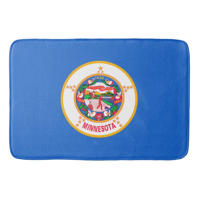 Minnesota State Flag Design Bath Mat (Front)