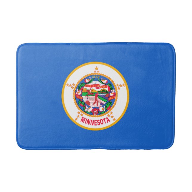 Minnesota State Flag Design Bath Mat (Front)