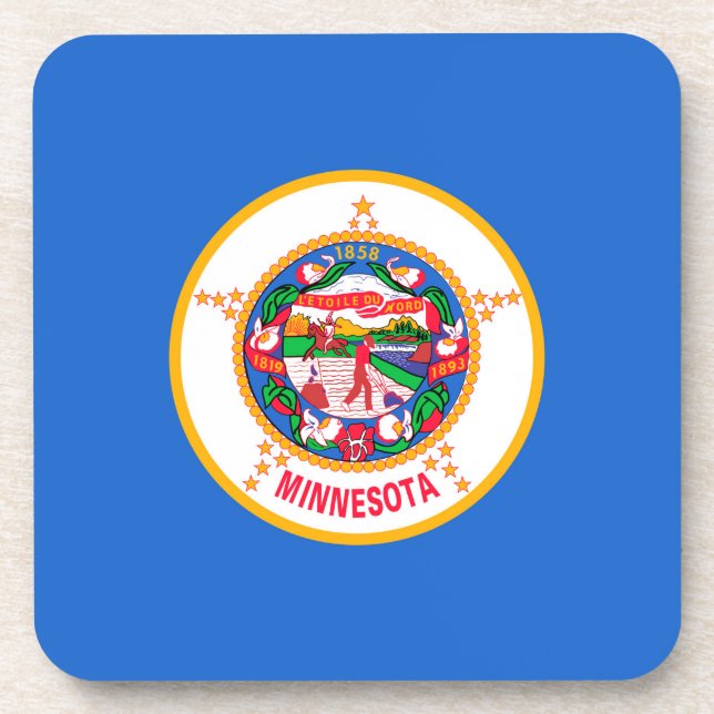 Minnesota State Flag Design Coaster (Front)