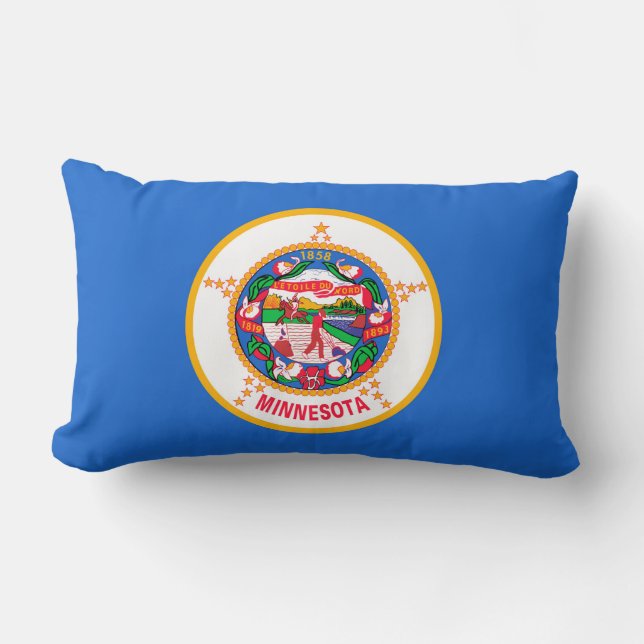 Minnesota State Flag Design Lumbar Cushion (Front)