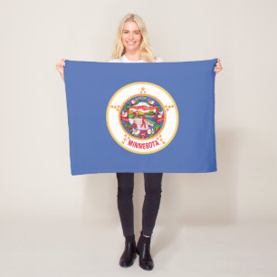 Minnesota State Flag Fleece Blanket